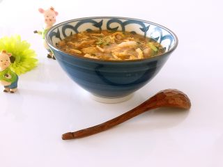 11、打卤面,香浓、鲜美的卤做好了