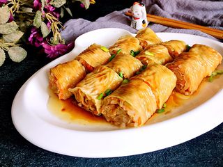 13、豆皮糯米肉卷,完成