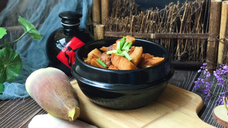 清明时令菜毛笋烧肉