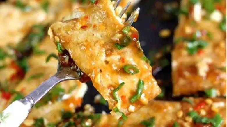 酱料汁香煎豆腐
