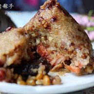 广式香菇花肉粽子超详细两种办法