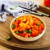 西红柿炒鸡蛋豌豆