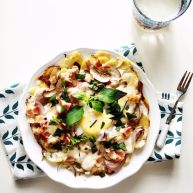 培根蘑菇薯片薄饼