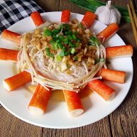 蟹棒金针菇蒸粉丝