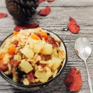 电饭锅土豆腊肠饭