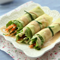 生菜豆皮卷
