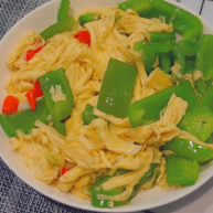 青椒炒腐竹