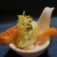 法式薯泥配鲜虾香脆面包