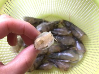 2、咖喱海鲜乌冬面,虾腔清洗干净