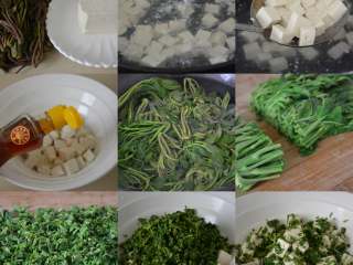 22、香椿拌豆腐,一目了然的步骤图。