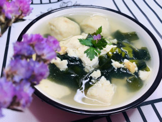 14、海带豆腐汤,起锅；