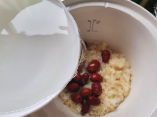 8、苹果银耳红枣汤,倒入多点的清水，我是倒满最高水位