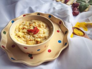 11、辅食：山药肉末二米粥,成品图