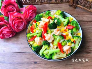 11、虾仁炒西兰花,成品图三