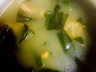 13、花生海带猪蹄汤,煲至汤汁雪白，猪蹄酥烂时，加入适量盐调味。