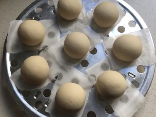 11、山药馒头,滚圆垫上油纸放至蒸格上