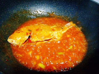 14、糖醋菜+糖醋红鲫鱼,放入鱼