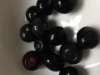 5、蓝莓山药雪峰泥,很干净吧，对比很明显哦，蓝莓一定要洗干净哦，以免宝宝肠胃不适。