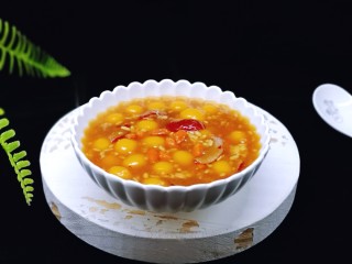 16、养生红糖南瓜酒酿圆子～驱寒暖宫,盛出装入碗中！养生红糖南瓜小圆子！