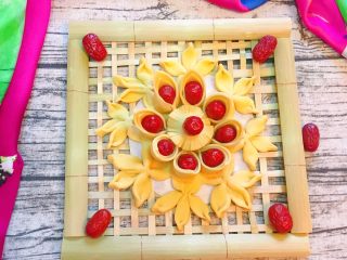 19、红红火火枣花馍,成品图。