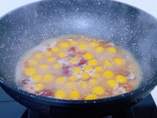 14、养生红糖南瓜酒酿圆子~驱寒暖宫,这时小圆子全部漂浮在水面,就代表已经熟透!