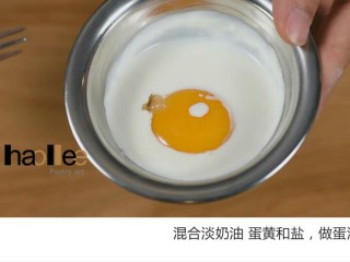 10、红枣司康,混合淡奶油,蛋黄和盐,做蛋液