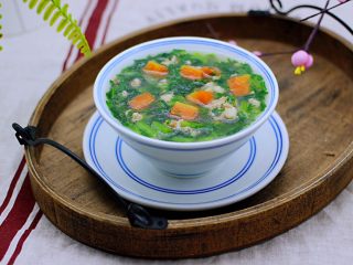 20、茼蒿肉末营养羹,成品一