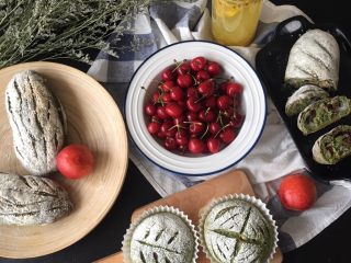 13、抹茶麻薯软欧,抹茶软欧也可以是下午茶的颜值担当