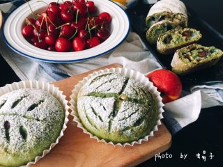 16、抹茶麻薯软欧,秋冬季节唯有美食可治愈