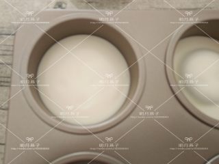 11、酸奶慕斯,在模具中倒入一小半慕斯液