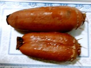 9、蜜汁桂花藕,时间到了，气没有了打开，取出糯米藕。