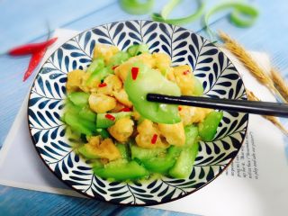 18、丝瓜炒油条,鲜嫩的丝瓜