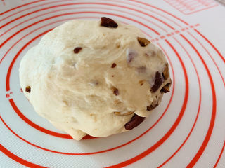 17、红枣面包,从厨师机里取出揉好的面团，如果没有厨师机也可以自己揉，或者和面机揉，都可以的；