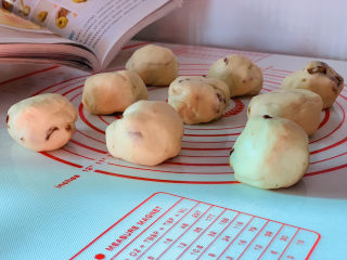 18、红枣面包,分成9等分的小剂子；