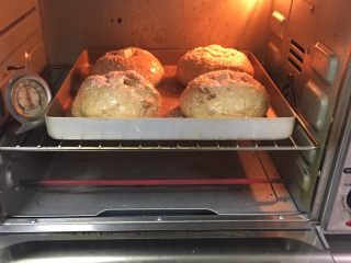 23、红枣全麦面包+小麦预拌粉版,烤箱预热至180度，金盘送入烤箱烤制20分钟。