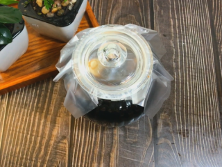 10、糖醋蒜,再把盖子盖好，这样更密封，如果你们的密封罐够好，就不要这样了。