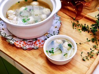 31、点翠清汤白玉丸➕木耳冬瓜丸子汤,成品