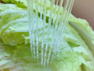 4、白菜炖豆腐,冲洗干净