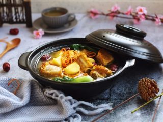 12、#菌类料理# 虫草花山药排骨汤,成品图。