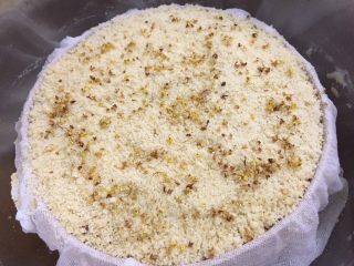 17、桂花玉米粉重阳糕,如此反复将糕粉用完，然后再最上层洒桂花干。