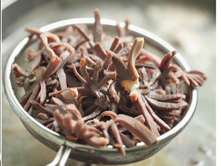 8、黑木耳拌鸭胗,捞出沥干水份