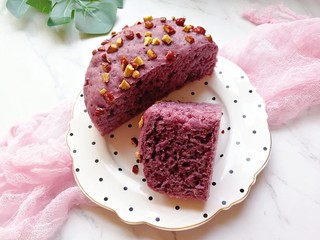 12、紫薯红枣发糕,松软又好吃～