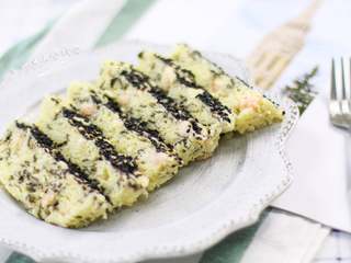 9、土豆海苔鲜虾米糕,完成。