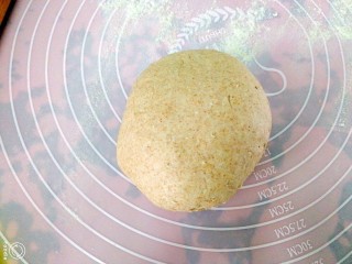 10、吃掉一朵花+黑麦粉--枣花馒头,撒点面粉在案板上,揉,排气。