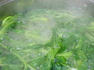 15、蒜蓉空心菜,煮开