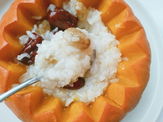 10、南瓜盅,可以开吃了，软软糯糯，太好吃了