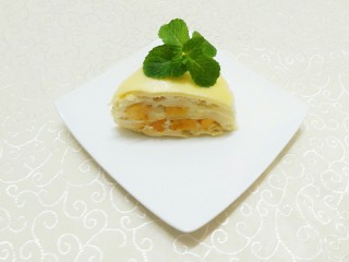 28、榴芒千层蛋糕,来一块吧！哈哈！