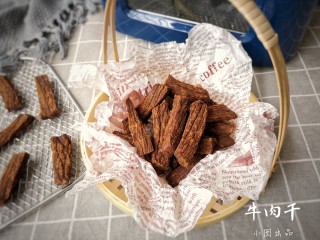16、牛肉干,成品。