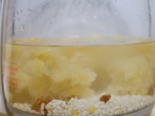 12、「2+1」款冬季暖胃养生米糊,处理好的食材，全部投入养生壶，选择米糊功能，大约20分钟程序结束即可。