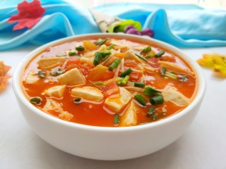 16、茄汁金针菇炖豆腐,可以出锅啦!特别开胃好吃!汤汁泡饭也很棒。